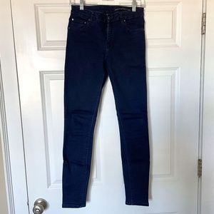 ZARA Premium Denim Collection Black Blue Skinny Jeans